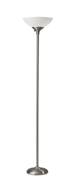 Glenn Two Light Torchiere in Brushed Steel