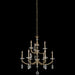 012172-045-FR001- Light 2-Tier Chandelier in Matte Brushed Champagne Gold with Firenze Clear Crystals by Allegri