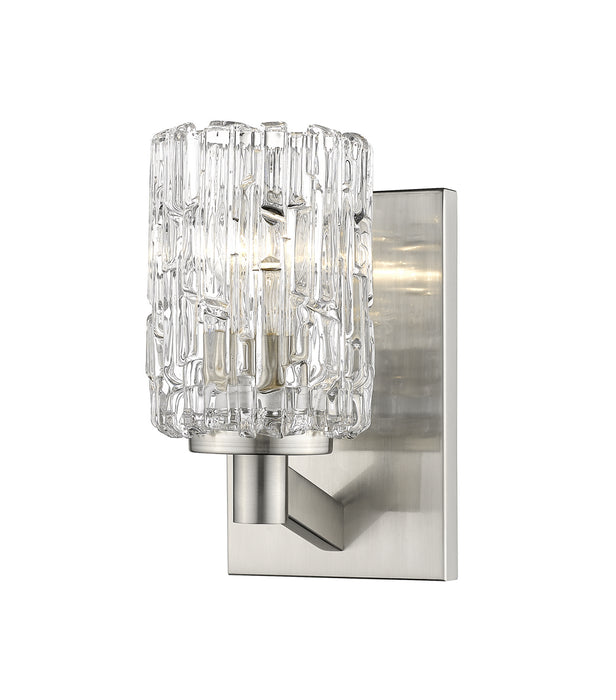 1931-1S-BN- Aubrey 1-Light Wall Sconce in Brushed Nickel with Clear Glass Shade by Z-Lite