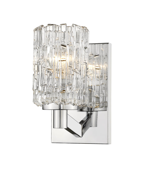 1931-1S-CH- Aubrey 1-Light Wall Sconce in Chrome with Clear Glass Shade by Z-Lite