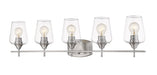 473-5V-BN- Joliet 5-Light Vanity in Brushed Nickel with Clear Glass Shade by Z-Lite