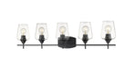 473-5V-MB- Joliet 5-Light Vanity in Matte Black with Clear Glass Shade by Z-Lite