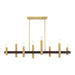 46868-12 - Helsinki 8-Light Chandelier in Satin Brass with Bronze Accents by Livex Lighting