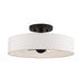 46927-04 - Venlo 4-Light Semi Flush Mount in Black with Brushed Nickel Accents by Livex Lighting