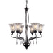 08076-BKC - Nouveau 6-Light Chandelier in Black Chrome by ELK Home