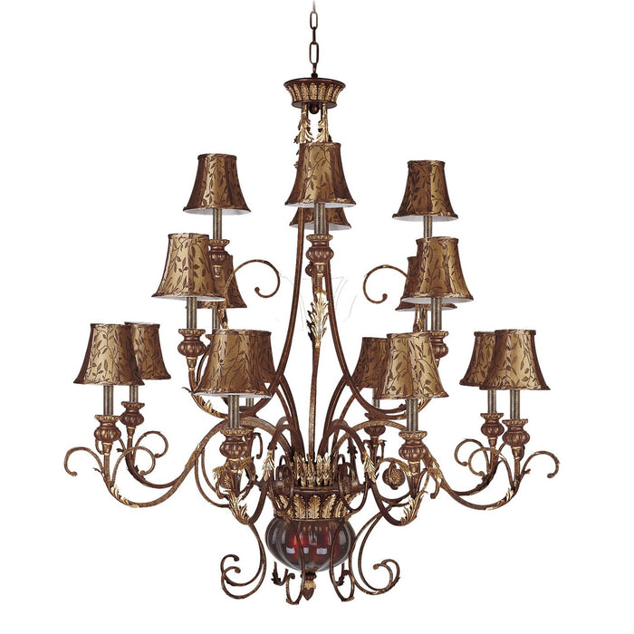 328-GC-SH13 - Charlotte 18 Light Chandelier in Brown by ELK Home