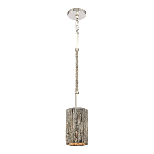 32475/1 - Abaca 1-Light Mini Pendant in Polished Nickel by ELK Home