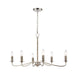 32482/6 - Abaca 6-Light Chandelier in Polished Nickel by ELK Home