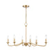 32485/6 - Abaca 6-Light Chandelier in Brushed Gold by ELK Home