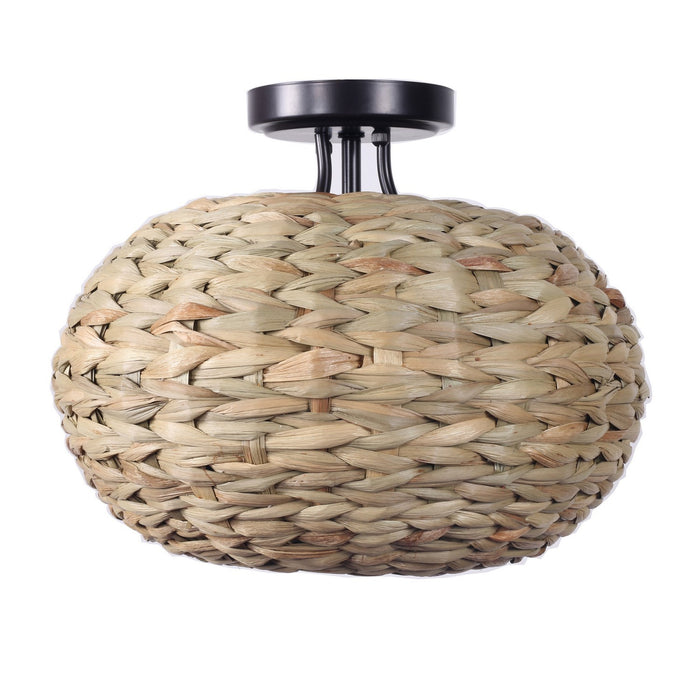 Cove One Light Semi Flush Mount in Natural