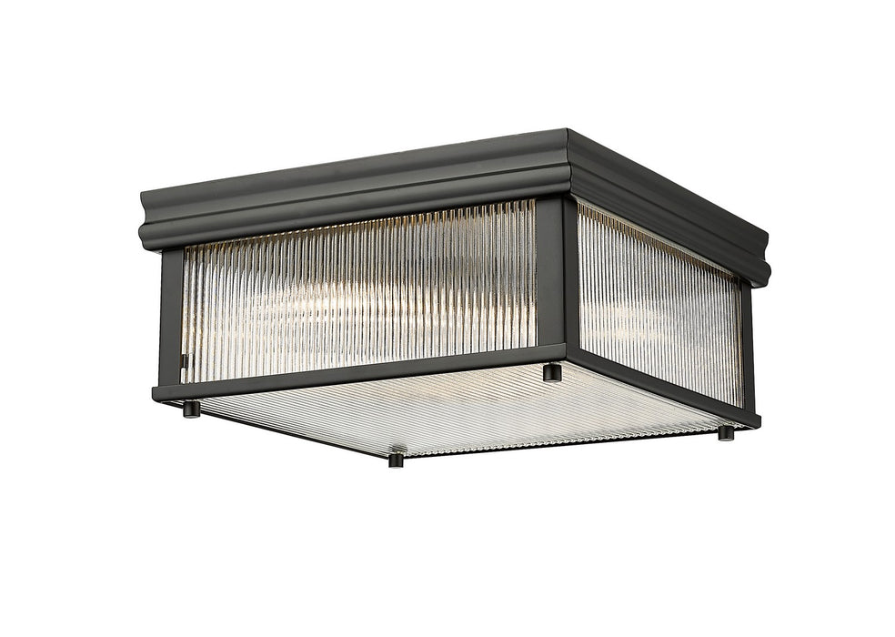 Z-Lite Carnaby 4-Light Flush Mount in Matte Black (7504FS13-MB)