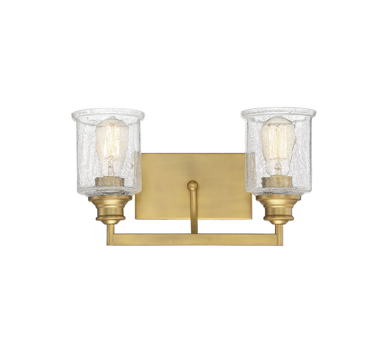 Hampton 2-Light Bath in Warm Brass