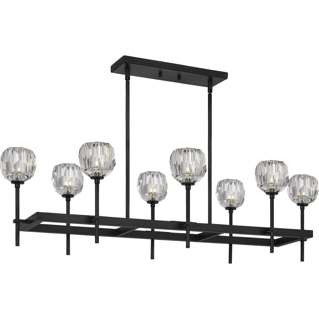 Regalia 8-Light Island Light in Matte Black - Lamps Expo