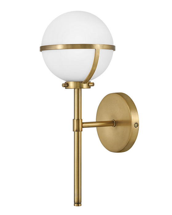 Hollis Single Light Vanity in Heritage Brass - Lamps Expo