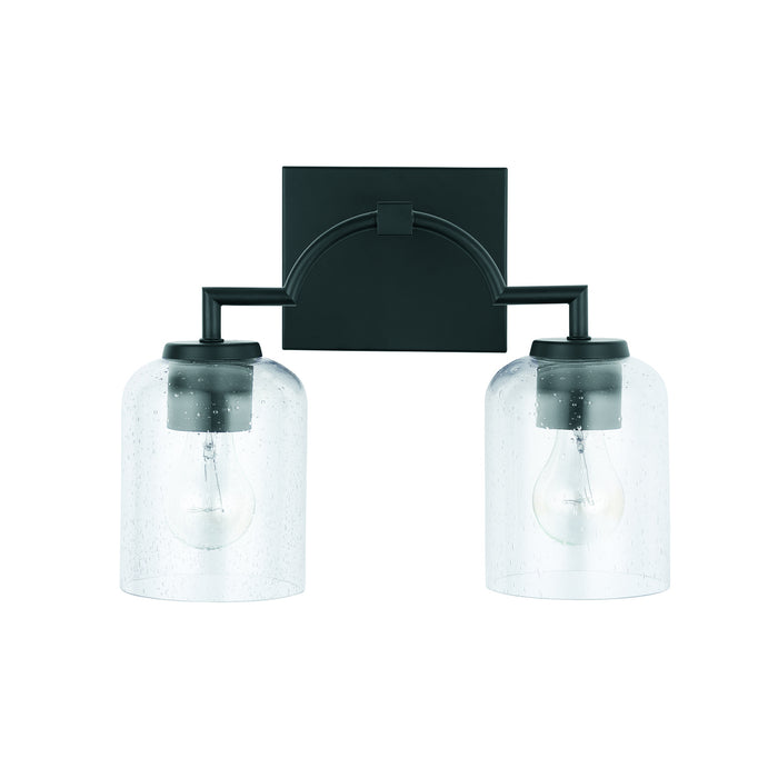 Carter Two Light Vanity in Matte Black