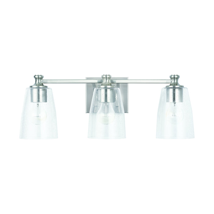 Myles Three Light Vanity in Brushed Nickel