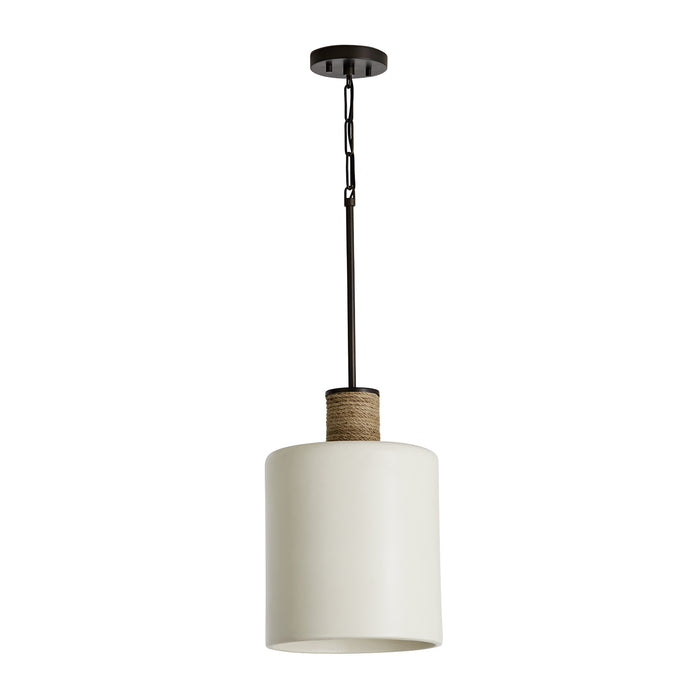 Destin One Light Pendant in Dark Pewter