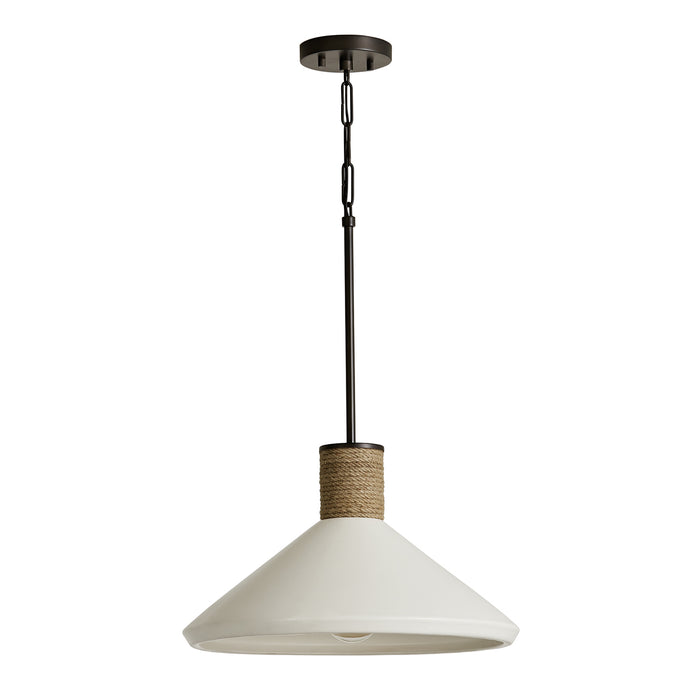 Destin One Light Pendant in Dark Pewter