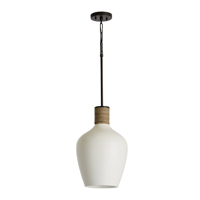 Destin One Light Pendant in Dark Pewter