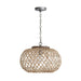 Rainey One Light Pendant in Grey Wash and Antique Nickel