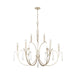 Gwyneth Ten Light Chandelier in Winter Gold