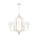 Ophelia Six Light Chandelier in Winter Gold