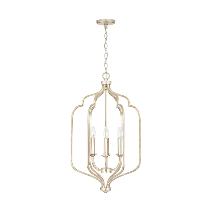 Ophelia Six Light Foyer Pendant in Winter Gold