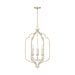 Ophelia Six Light Foyer Pendant in Winter Gold