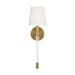 Hanover 1-Light Wall Sconce in Burnished Brass - Lamps Expo