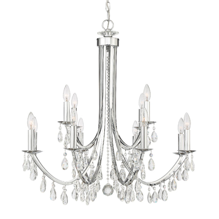 Bridgehampton 12-Light Chandelier in Polished Chrome by Crystorama - MPN 8829-CH-CL-S