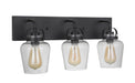 Trystan Three Light Vanity in Flat Black