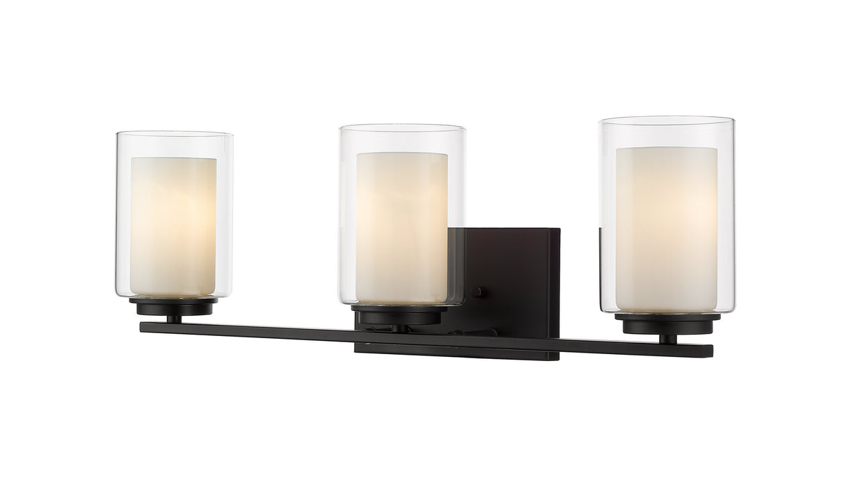 Willow Three Light Vanity in Matte Black