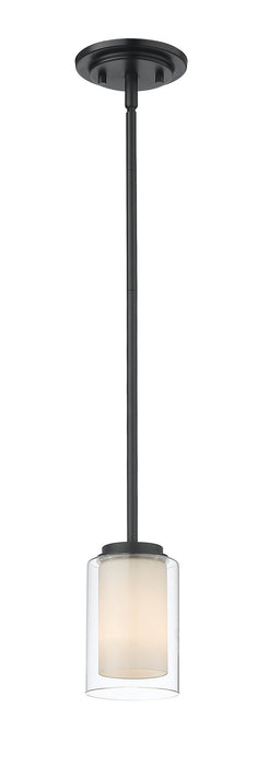 Willow One Light Mini Pendant in Matte Black