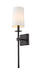 Camila One Light Wall Sconce in Matte Black