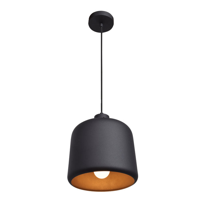 Nostalgia 1-Light Pendant in Matte Black Finish