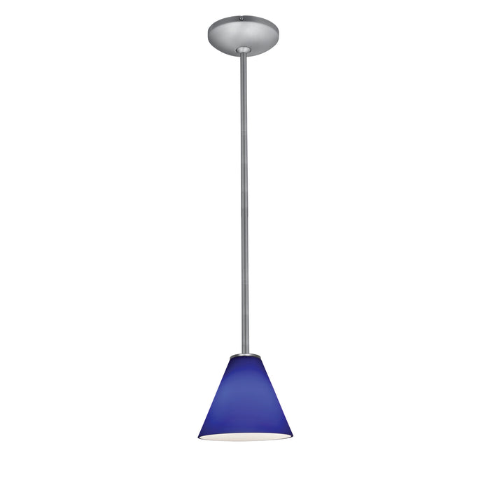 Martini 1-Light Pendant in Brushed Steel Finish