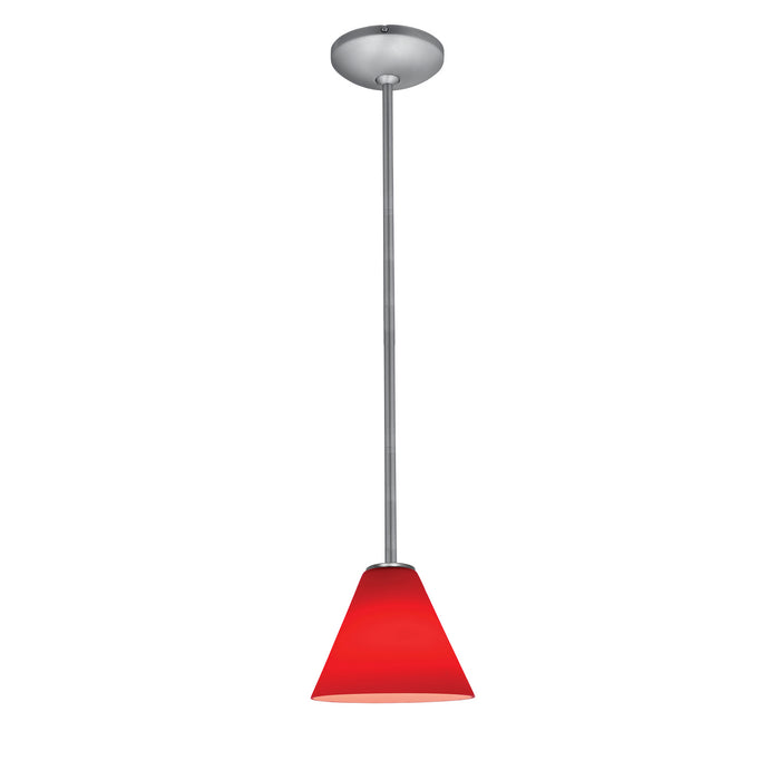 Martini 1-Light Pendant in Brushed Steel Finish