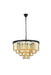 Sydney 17-Light Chandelier in Matte Black with Golden Teak (Smoky) Royal Cut Crystal