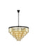 Sydney 33-Light Chandelier in Matte Black with Golden Teak (Smoky) Royal Cut Crystal