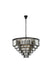 Sydney 33-Light Chandelier in Matte Black with Silver Shade (Grey) Royal Cut Crystal