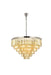 Sydney 33-Light Chandelier in Polished Nickel with Golden Teak (Smoky) Royal Cut Crystal