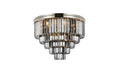 Sydney 17-Light Flush Mount in Polished Nickel with Silver Shade (Grey) Royal Cut Crystal