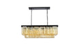 Sydney 12-Light Chandelier in Matte Black with Golden Teak (Smoky) Royal Cut Crystal