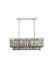 Sydney 12-Light Chandelier in Polished Nickel with Silver Shade (Grey) Royal Cut Crystal