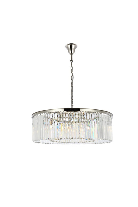 Sydney 10-Light Chandelier in Polished Nickel with Clear Royal Cut Crystal