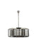 Sydney 10-Light Chandelier in Polished Nickel with Silver Shade (Grey) Royal Cut Crystal