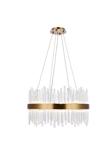 Dallas 16-Light Chandelier in Gold with Clear Royal Cut Crystal