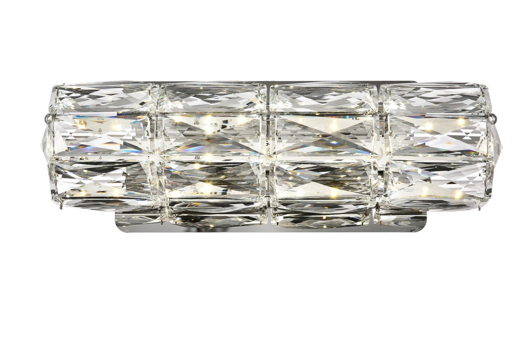 Valetta Wall Sconce in Chrome with Clear Royal Cut Crystal