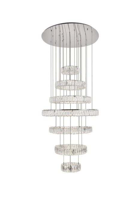 Monroe Chandelier in Chrome with Clear royal cut Crystal