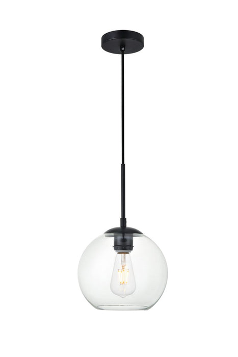 Baxter 1-Light Pendant in Black & Clear